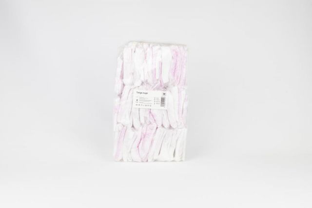 Tanga mujer blanco y rosa 40 grs (Bolsa 50 ud.)