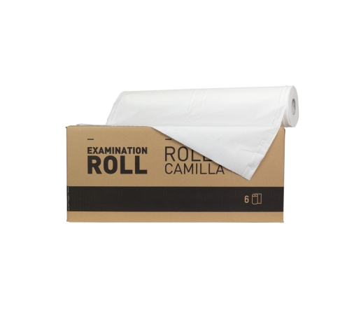Rollo camilla pasta 60cm x 70m 2/c precorte 40cm (Caja 6 ud.)