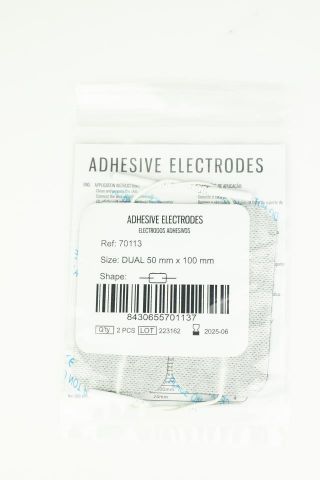 Electrodos adhesivos 50x100 cable dual (bolsa 2 uds.)